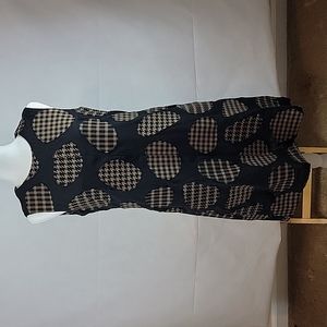 Black and Brown Plaid Circle Nuno Dress